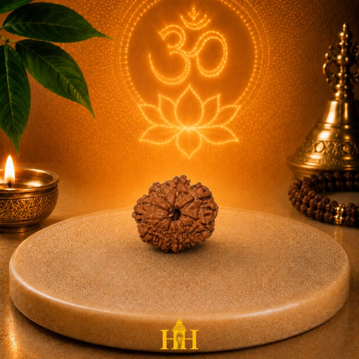 9 Mukhi Rudraksha Bead