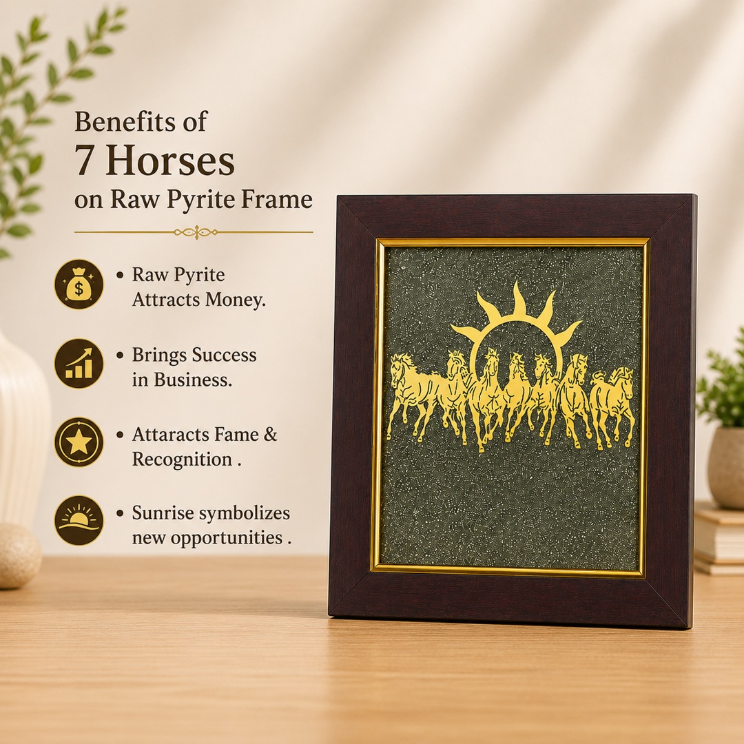 7 Horses Raw Pyrite Frame