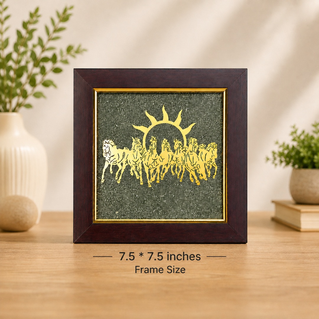 7 Horses Raw Pyrite Frame
